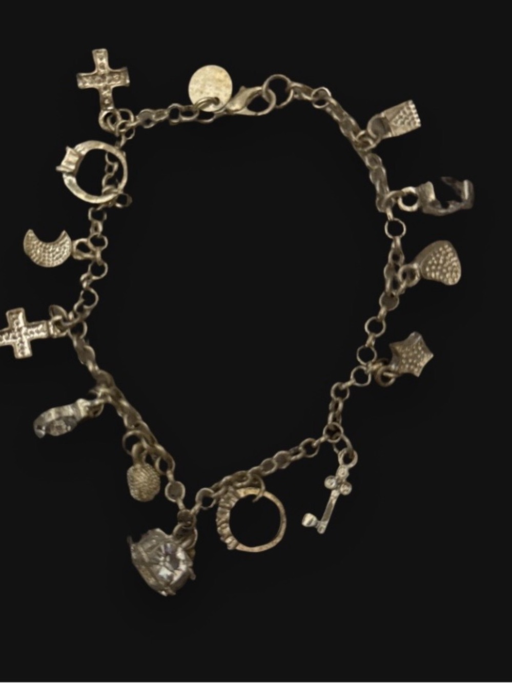 Gold-Tone Multi-Charm Bracelet for Women